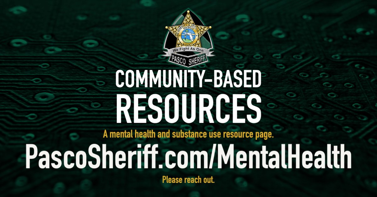 If you're experiencing an issue with mental health, substance use or other challenges, you're not alone and there is help available for you within our community. Check out our list of community-based resources and reach out.
pascosheriff.com/mentalhealth-h…