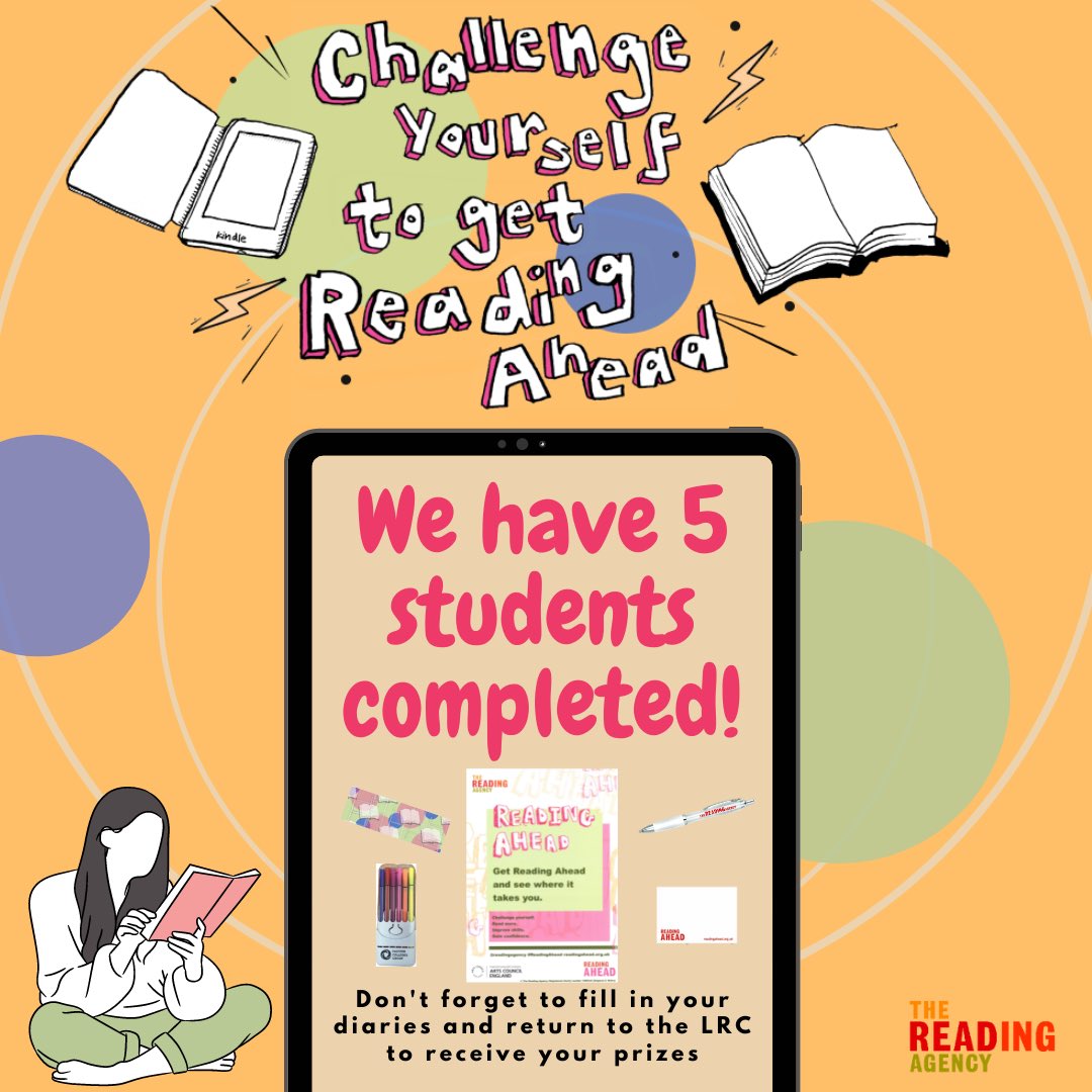 abbeygatelrc's tweet photo. Don’t forget to visit the LRC with your completed reading diaries so you can receive your lovely prizes!! 

#readingahead #sixbookchallenge #reading #prizes #mentalmuscles #jointoday #widereading #getintoreading @readingagency @AbbeygateSFC https://t.co/mXlRkDQxej