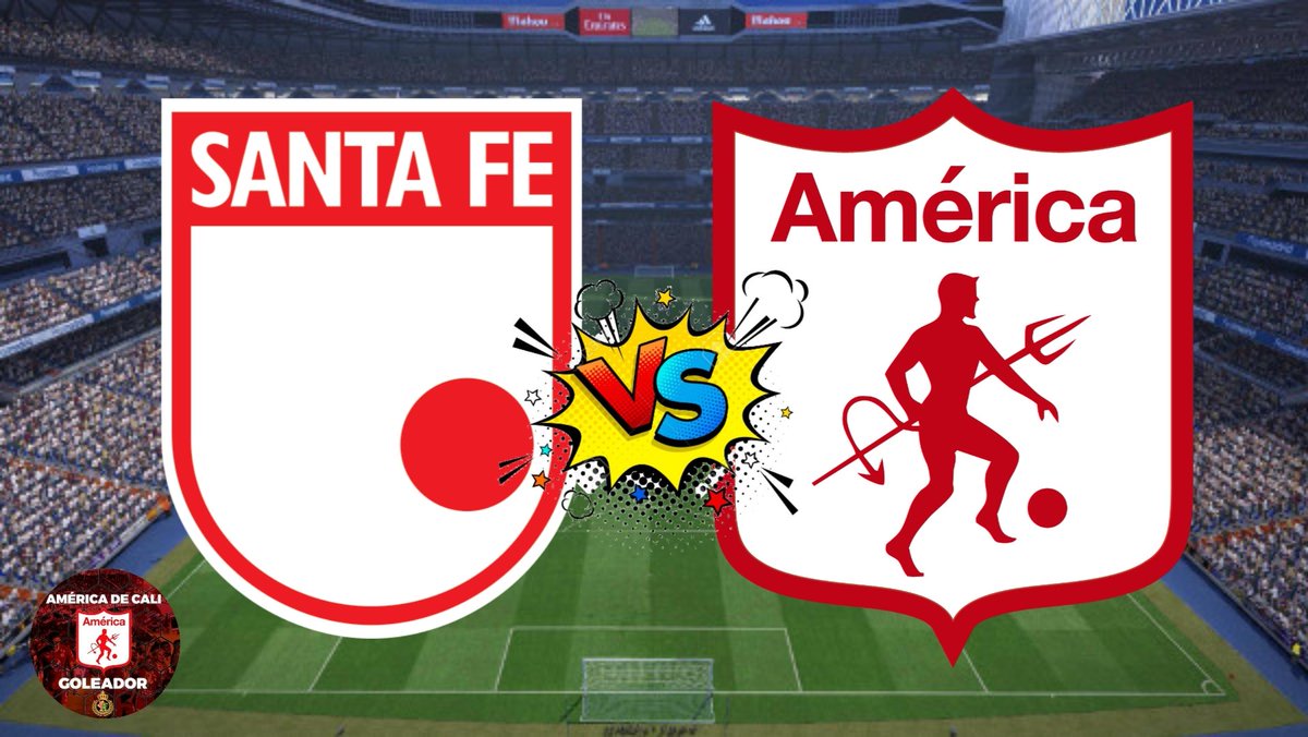 AmericaSA_GO's tweet photo. ⚽: @LigaBetPlayD Fecha #8️⃣  
📆: Martes 14 de Mar/23.
⌚: 8:10 P.M.
🆚: @SantaFe.
🏟: @ElCampinBogota
📍 Bogotá, Cundimanarca.
📺: @WinSportsTV➕. https://t.co/iDJ0zwHAHt