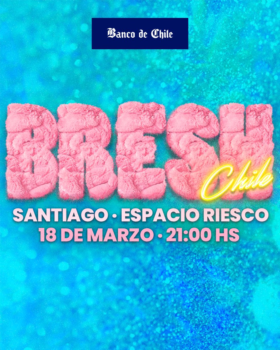 lotusmusica's tweet photo. 🌸LA FIESTA MÁS LINDA DEL MUNDO 
En el último lugar del mundo 🌸
@bresh llega a Chile 💗💗💗

🧸 Sábado 18 de marzo 21:00 hrs 
🧸 Espacio Riesco

 ¿Te lo vas a perder? 🌸🌸
Venta de entradas en @LiveTicketsCL https://t.co/mpHq59h0bT