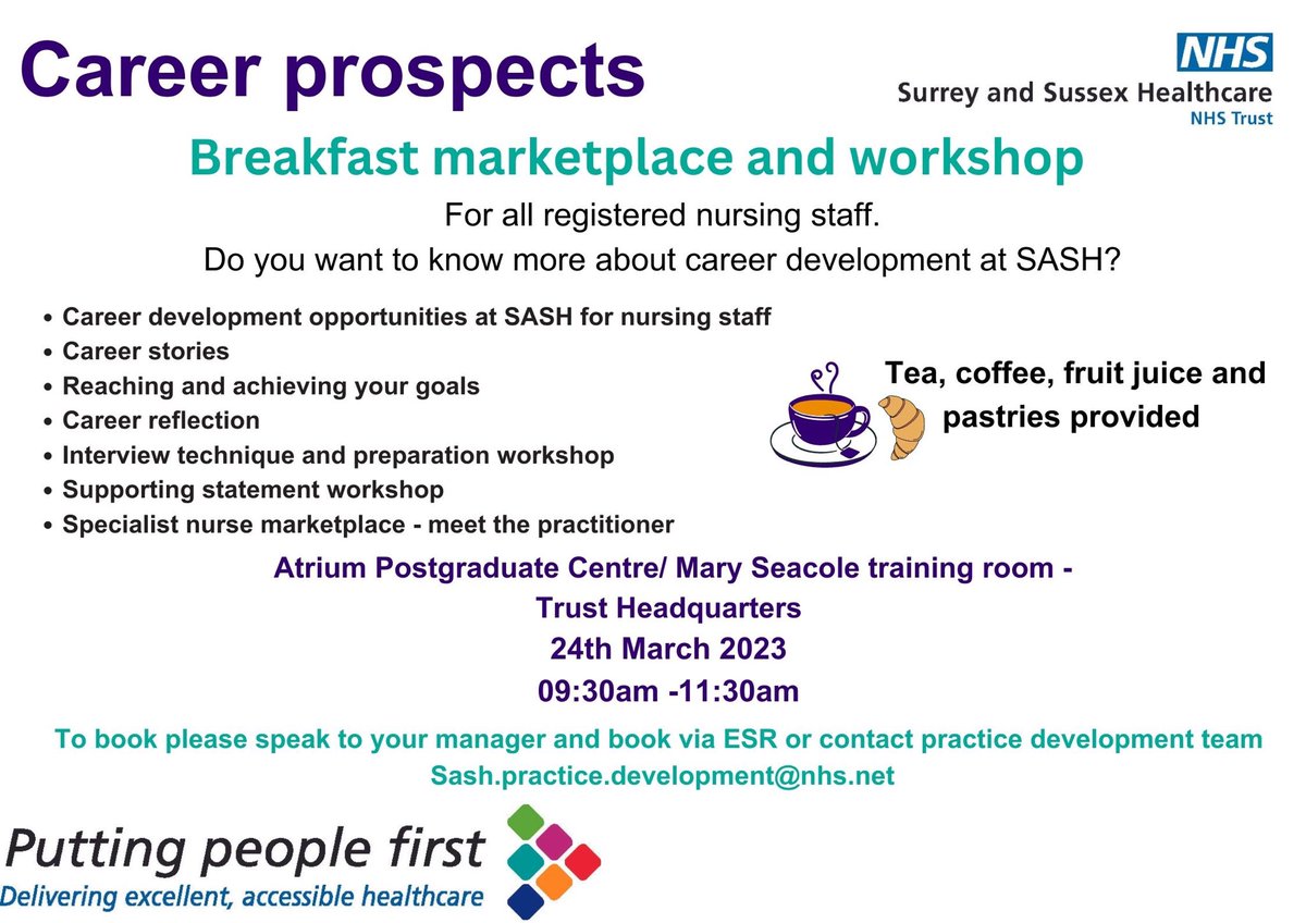 Rachel Tamplin (@tamplinrachel) on Twitter photo 🎉Career prospects is back!🎉 For all registered nursing staff to meet our specialist nursing staff and attend the various workshops we have to offer! <a href="/sashpdteam/">SASH PD Team</a> <a href="/sashnhs/">SASH NHS Trust</a> 🎉Career prospects is back!🎉 For all registered nursing staff to meet our specialist nursing staff and attend the various workshops we have to offer! <a href="/sashpdteam/">SASH PD Team</a> <a href="/sashnhs/">SASH NHS Trust</a>