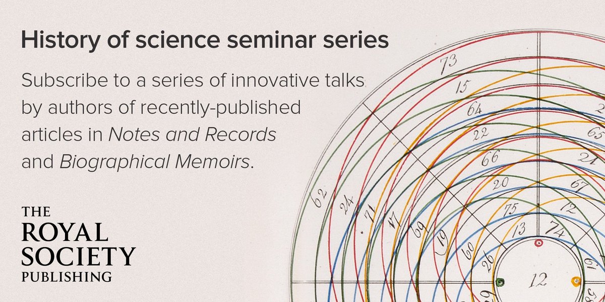 We're excited to announce the launch of a new history of science seminar series that will feature a selection of talks based on articles published in #notesandrecords and #BioMems. Find out more: ow.ly/jWOf50N3Ca3 @AnnaMarieRoos3 #HistSci #HistMed #HSTM #HistSTM