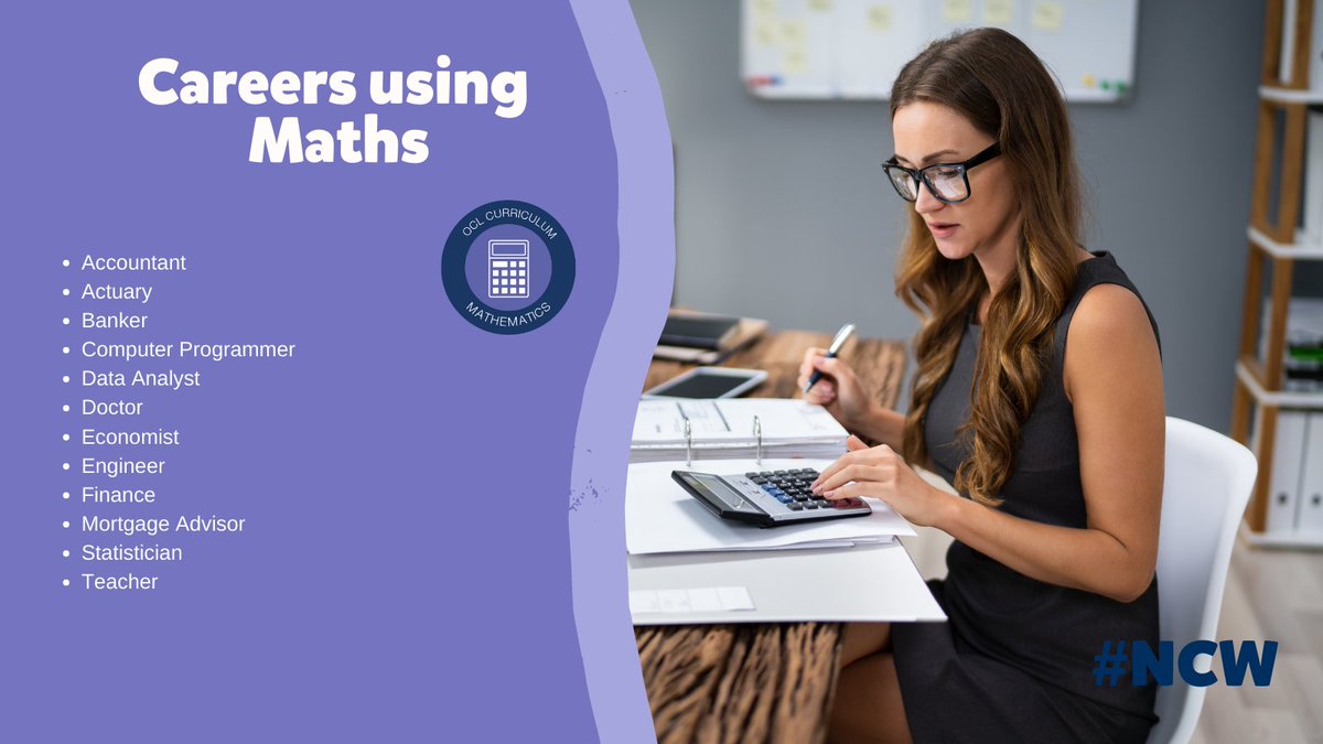 Are you a #Maths wiz, wondering what you could do after school with your passion for numbers? Here are just a few ideas for #NCW2023 

#NationalCareersWeek 
#NCW