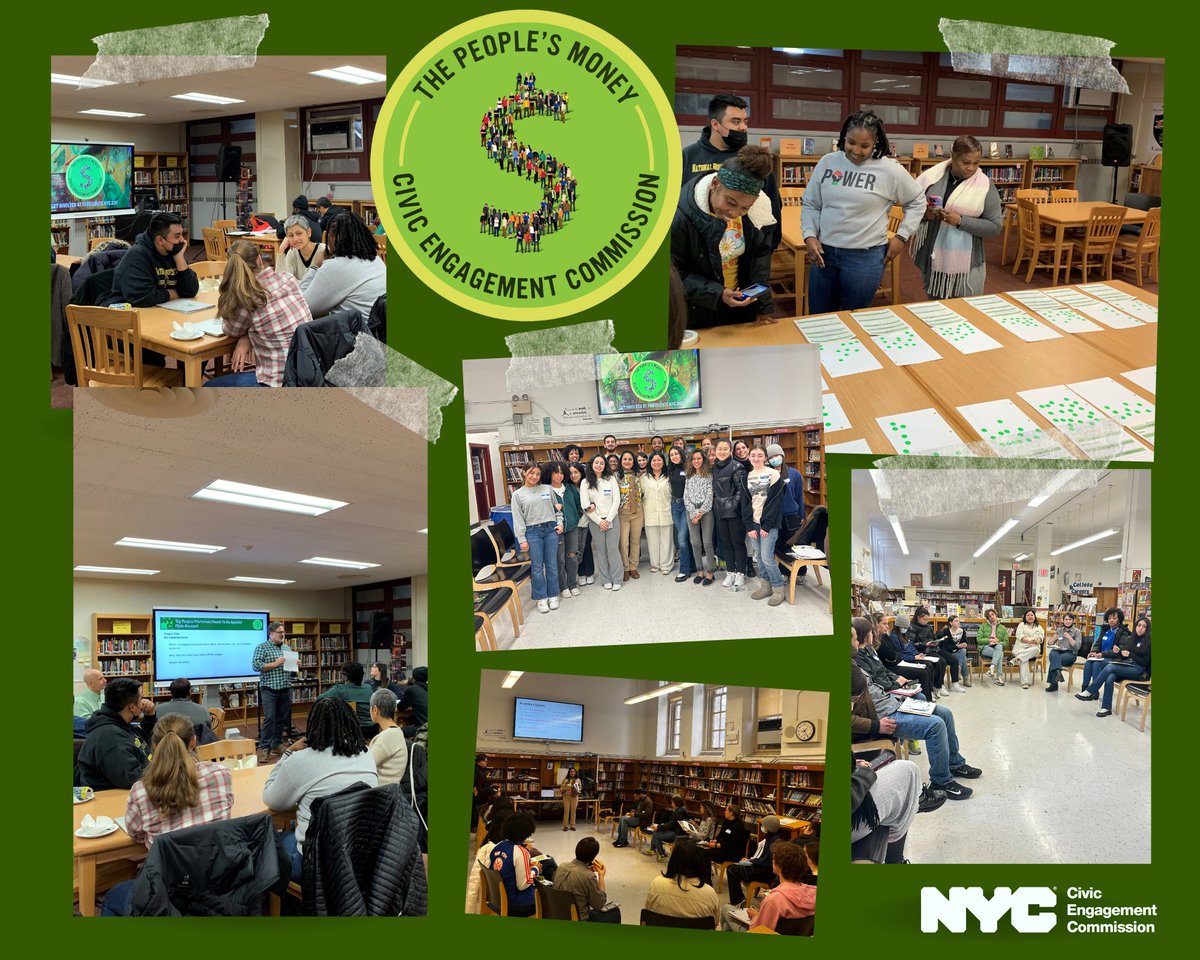 NYCCEC's tweet photo. Borough Assembly Committees across the city have been meeting to develop the thousands of #ThePeoplesMoney💰 ideas submitted by New Yorkers into ballot proposals! 🗽 #ParticipatoryBudgeting

Get ready to vote beginning in May!🗳️ Learn more: https://t.co/z9ZRSmYdoY https://t.co/SjvpFYmCD1