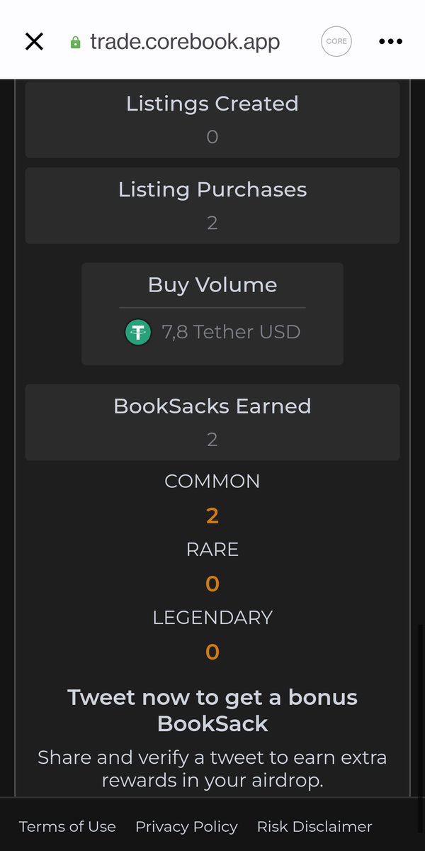 tfcmine1's tweet image. @CoreBookApp 

Have earned 2 BookSacks already on CoreBook.app

 #CoreBookApp $BOOK