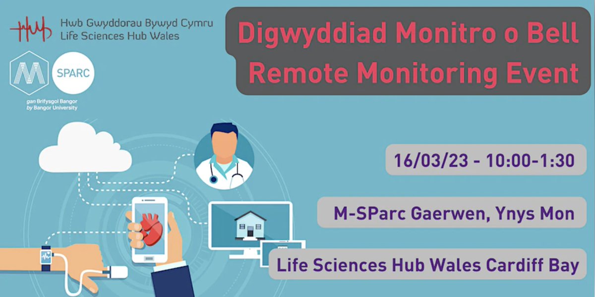 M-SParc (@m_sparc) on Twitter photo Remote Monitoring Event 📶
Since the Covid-19 pandemic, health services across the country have seen a significant increase in the use of remote monitoring 🧑⚕️ to track patient health and well-being ❤️. life-sciences-m-sparc.eventbrite.co.uk
<a href="/lshubwales/">Life Sciences Hub Wales</a> Remote Monitoring Event 📶
Since the Covid-19 pandemic, health services across the country have seen a significant increase in the use of remote monitoring 🧑⚕️ to track patient health and well-being ❤️. life-sciences-m-sparc.eventbrite.co.uk
<a href="/lshubwales/">Life Sciences Hub Wales</a>