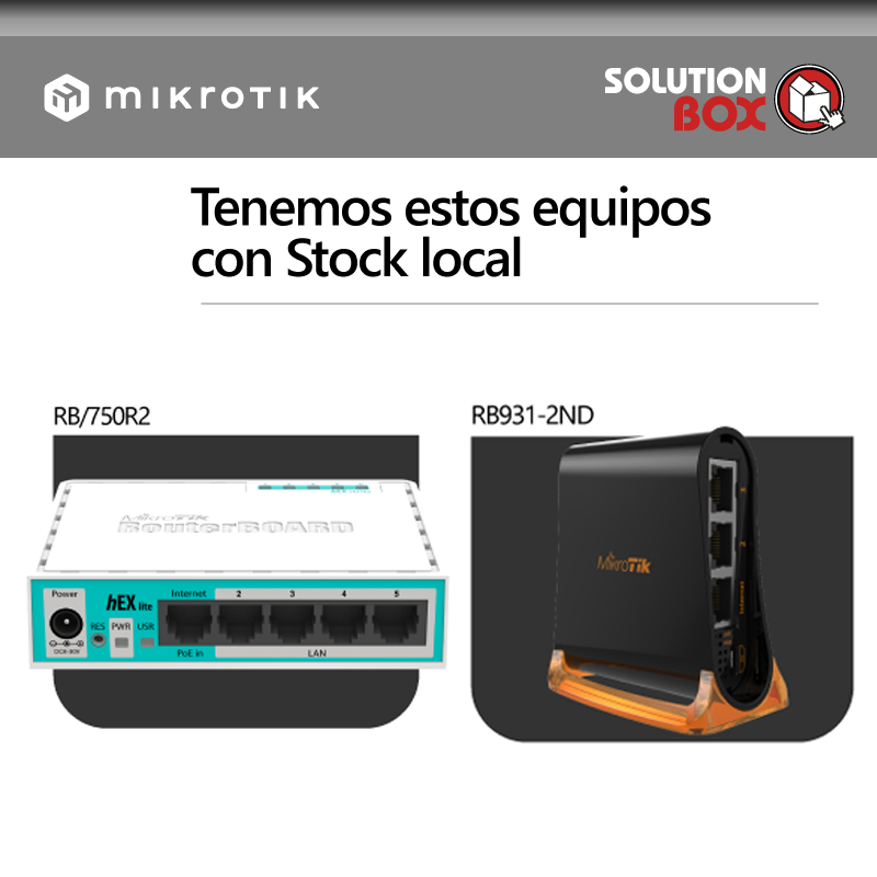 BoxGuatemala's tweet image. Equipos mikrotik ya en stock local!!!
.
.
.
Para mas información contactar a: angel_espinoza@solutionbox.com.gt
.
.
.
#Mikrotik #tecnologia #routermikrotik #switchesmikrotik #solutionbox