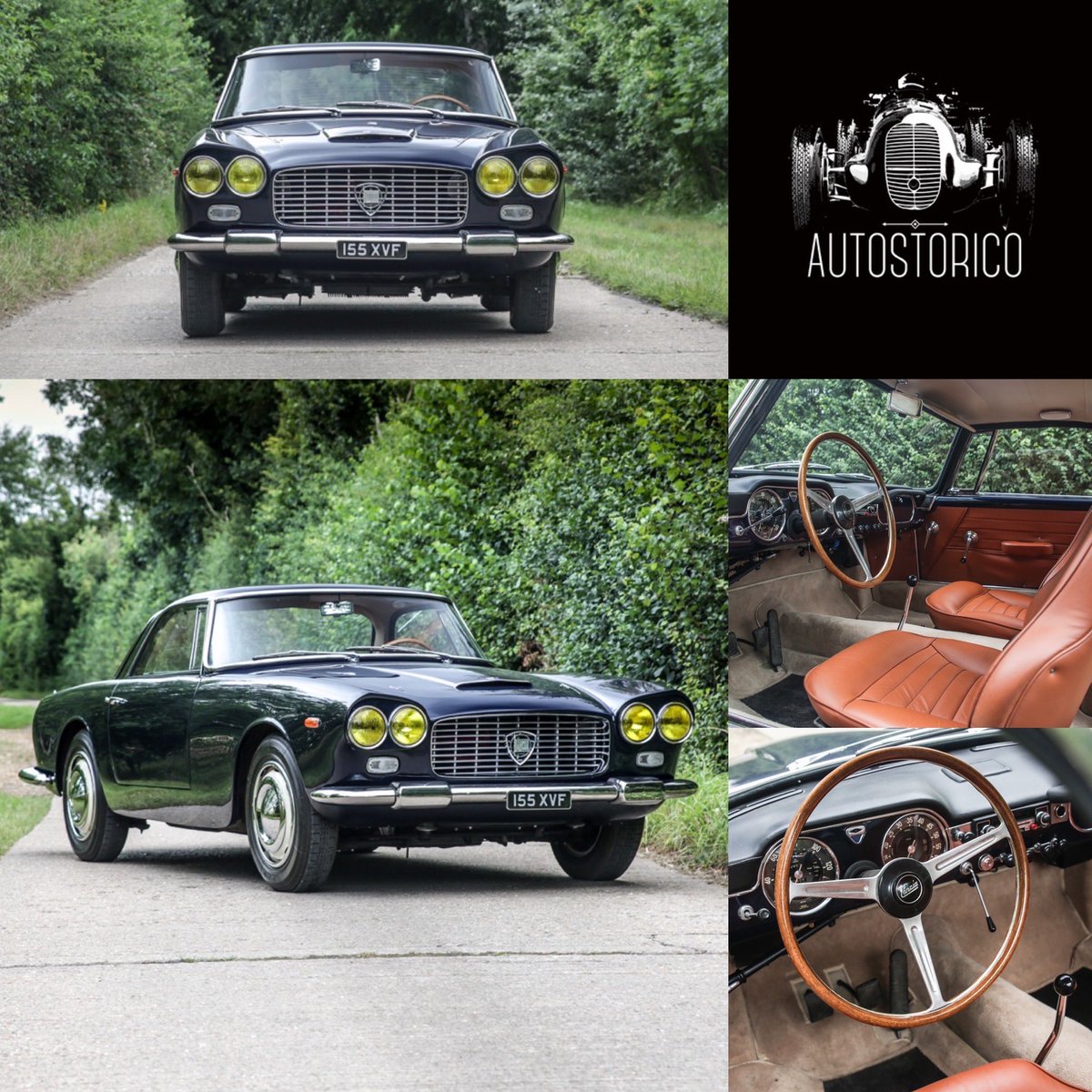 AutostoricoLtd's tweet photo. ‘Blue Monday’ - Lancia Flaminia GT 3C Coupe by Touring Milan. Finished in Lord Blue with Burnt Orange interior with upgraded triple Weber 35DNC carburettors. #lancia #flaminia #3c #coupe #touring https://t.co/pJMRvQuEGZ