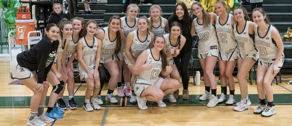AbingtonGbb's tweet photo. Abington girls basketball has earned a bye past the preliminary round in the @MIAA033 state tournament and will travel to 12th seeded Tantasqua on Friday, 3/3 for a 630pm first round game! 

#GWP @AbingtonAD https://t.co/4ECLE1O8mU