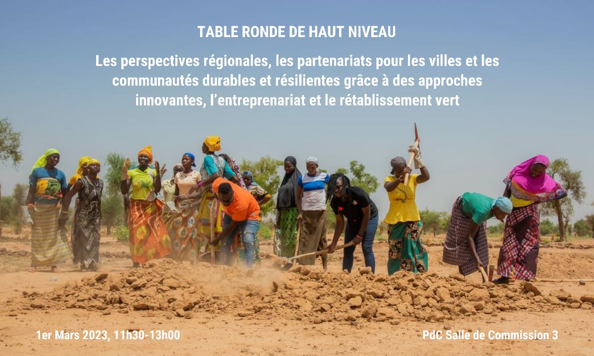 SLYCANTrustFR's tweet photo. Soyez à notre Table ronde sur les perspectives régionales, les partenariats pour des villes et des communautés durables & résilientes grâce à des approches innovantes, l'entrepreneuriat et la relance verte en marge du #FRADD9 #ARFSD
1 MARS 2023 À 11H30 SALLE N°3 DU PdC #NIAMEY https://t.co/E4mcgmC2e6