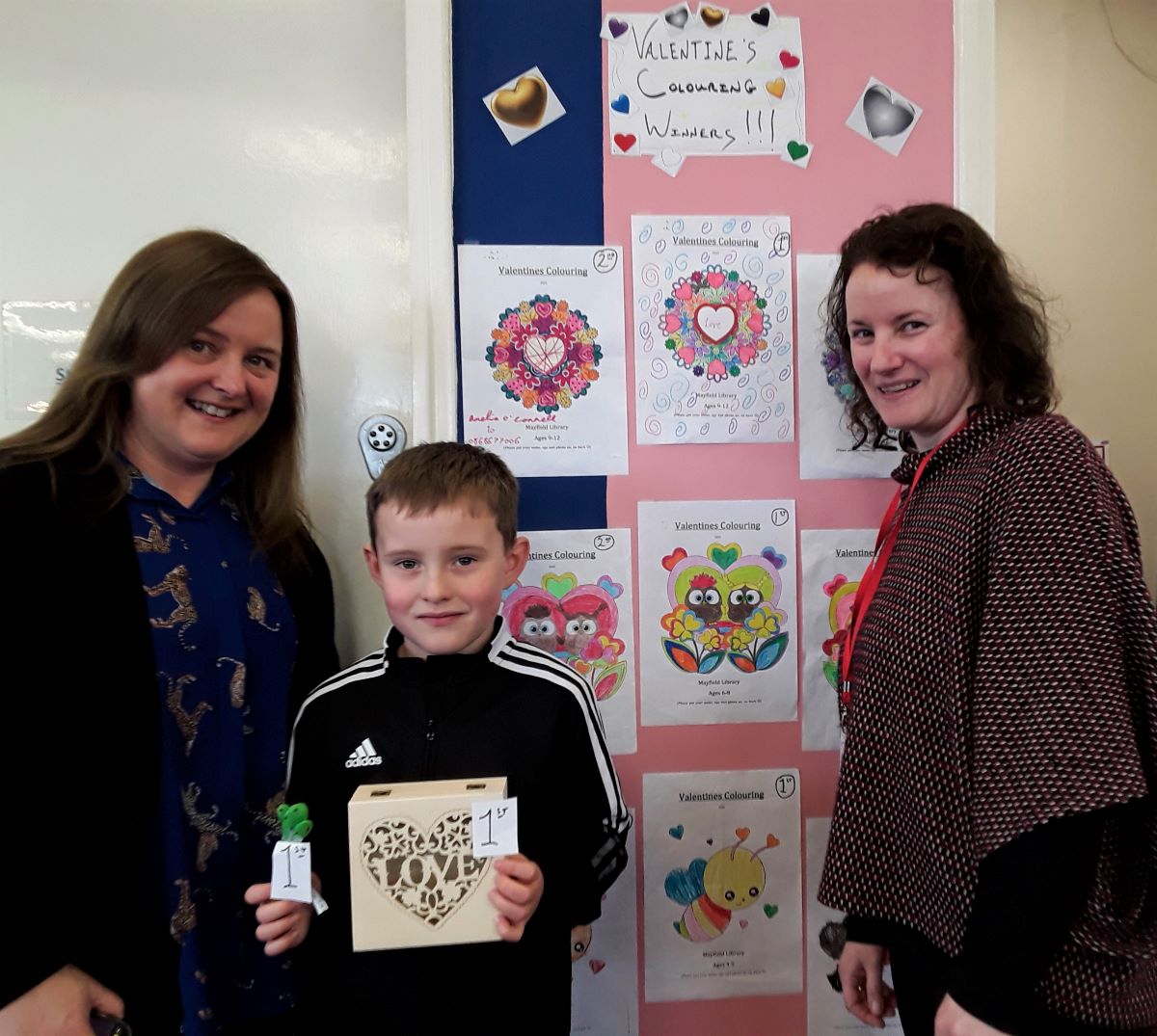 corkcitylibrary's tweet photo. Congratulations to James who came first in the Mayfield library Valentine’s Day Colouring Competition.

It was a bumper day for our winner, as he was on his way to celebrate his birthday when he dropped in to collect his prize. 

#CorkCityLibraries #MayfieldLibrary https://t.co/scepUInBOP