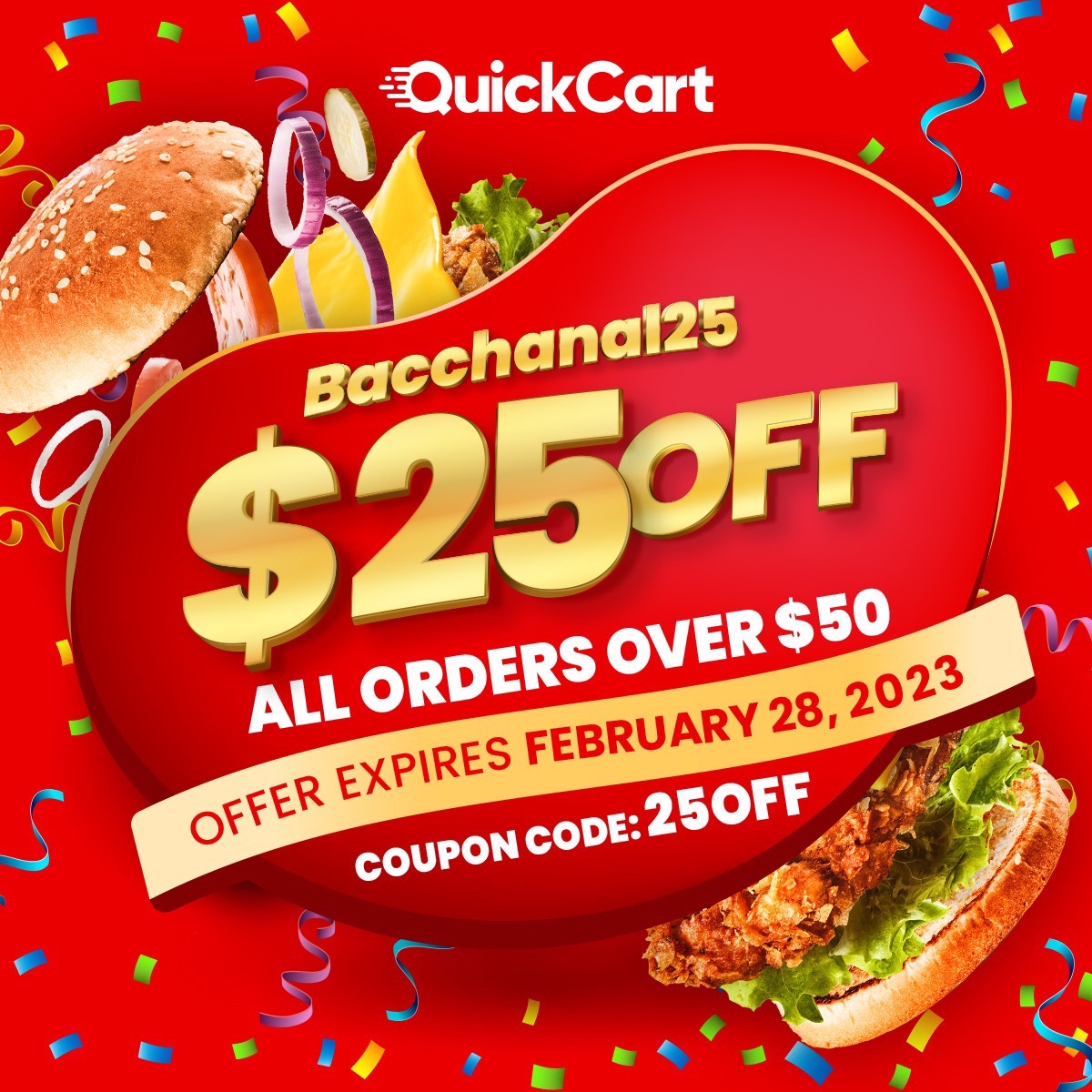 Don't miss out! Get $25 Off Orders Over $50 - offer ends tomorrow! 

Remember, enter code 25OFF at checkout. 

Place your order online at quickcartonline.com or download the app.