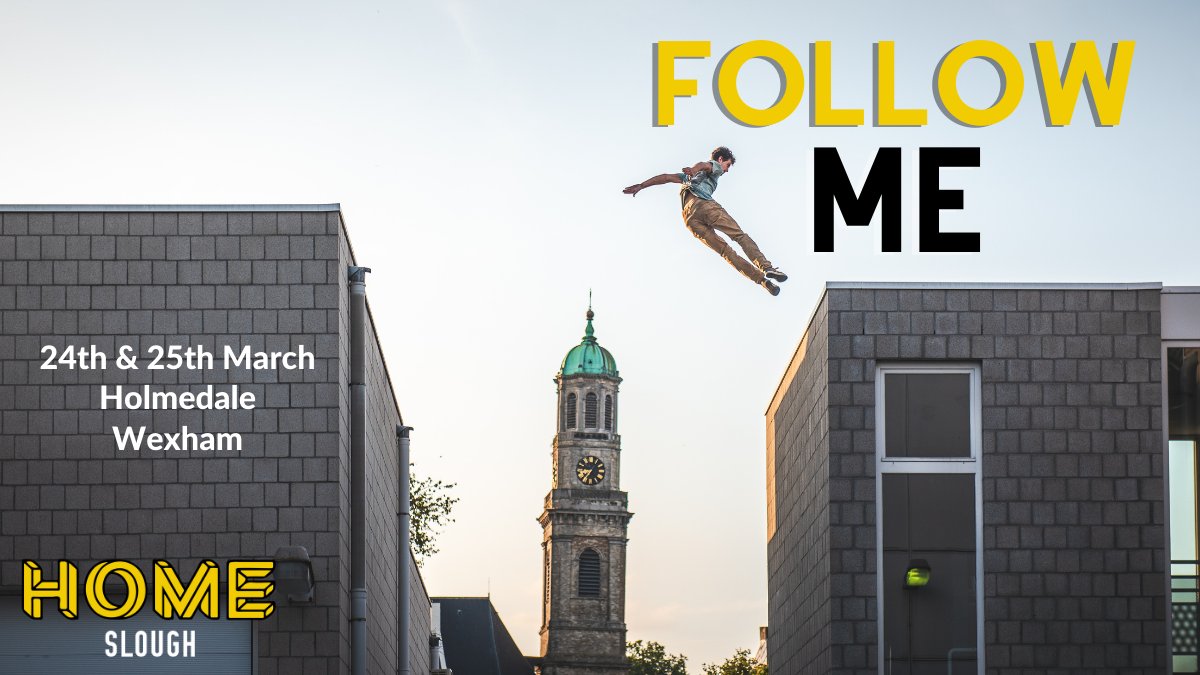 HOME Slough, in partnership with @festivaldotorg Global Streets and Be Flat, brings interactive urban acrobatic performance Follow Me to Wexham on Fri 24 & Sat 25 March. Tickets free but limited. Book today: homeslough.org.uk/whats-on/ #parkour #urbanacrobats #globalstreets