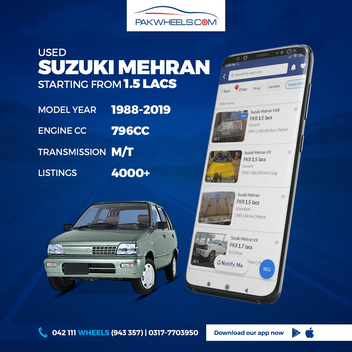 PakWheels's tweet image. Buy the Boss, Suzuki Mehran, in your budget! 💪

Buy Used Mehran: ow.ly/xVRT50N3qmk

#pwbuy #BuyUsedCars #SuzukiMehran #PakWheels