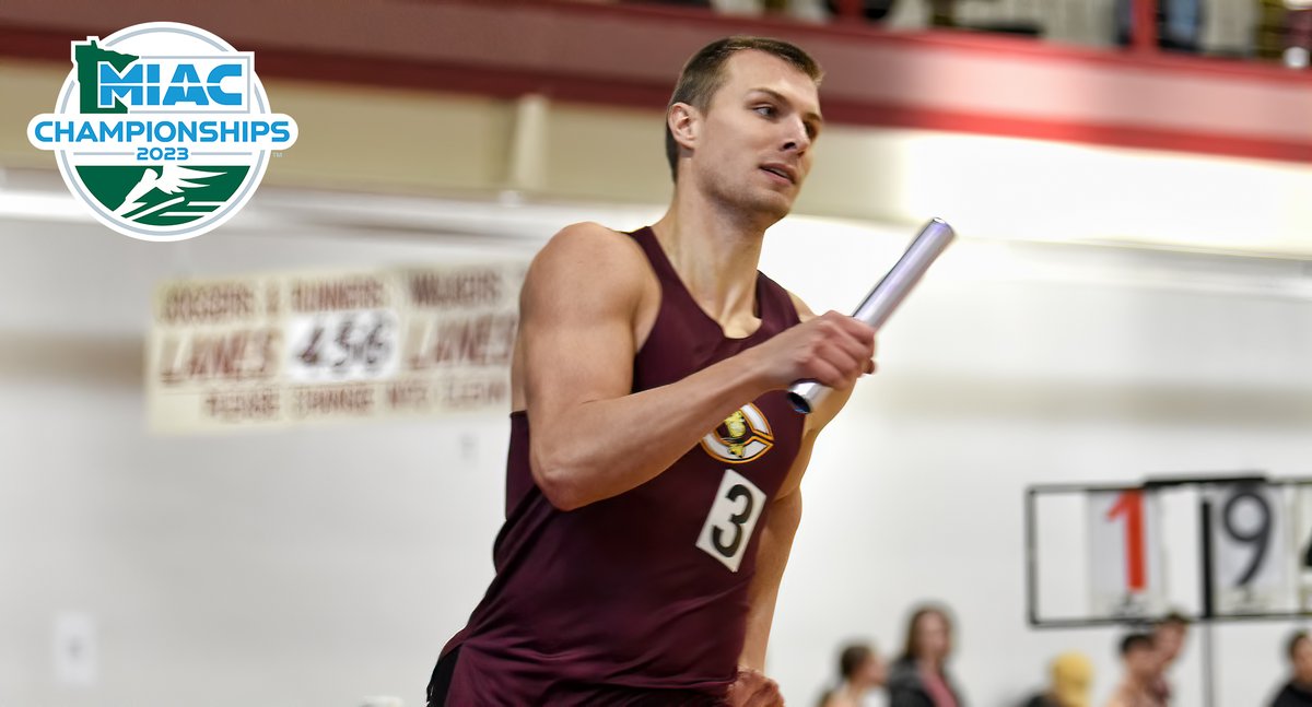 RECAP: Senior Cal Wright led the MT&amp;F contingent on the final day at the MIAC Indoor Meet. He helped the 4x200-meter relay team capture the conference title &amp; then broke the 9-year-old school record in the 200 meters. 

Recap: bit.ly/3mcd4WI