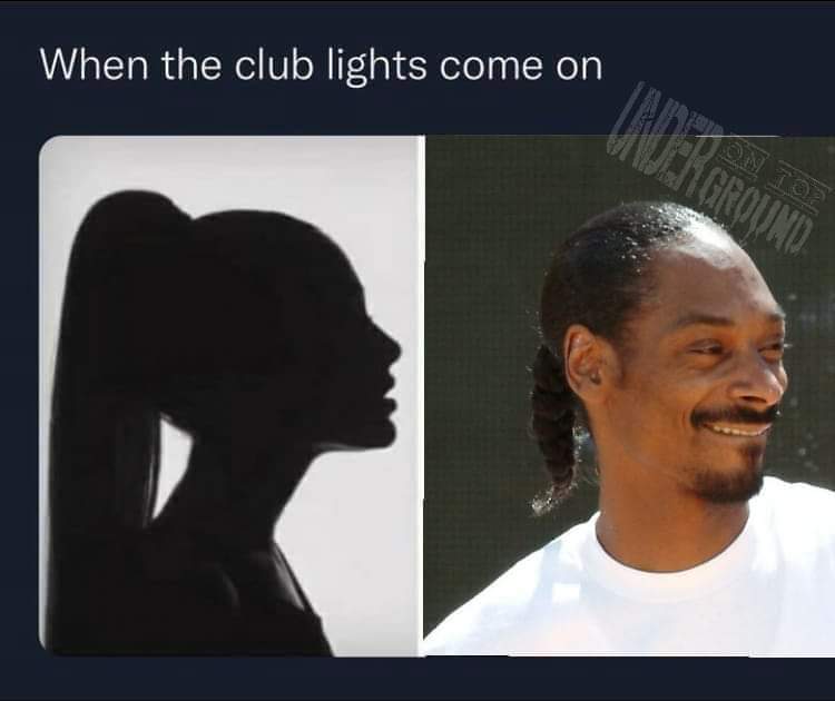 As someone who doesn't smoke or drink, I would be WAY more excited to find out I was suddenly haning out with <a href="/SnoopDogg/">Snoop Dogg</a>. No shade to Ariana, I just don't want to see her look of disappointment when the lights come on and she sees my ugly mug, Lol.