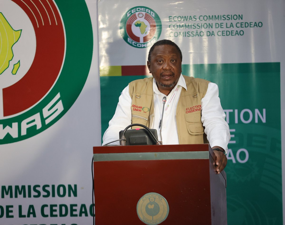 3/5
H.E Kenyatta urged the people of Nigeria to remain patient and maintain peace while waiting for the election results declarations.