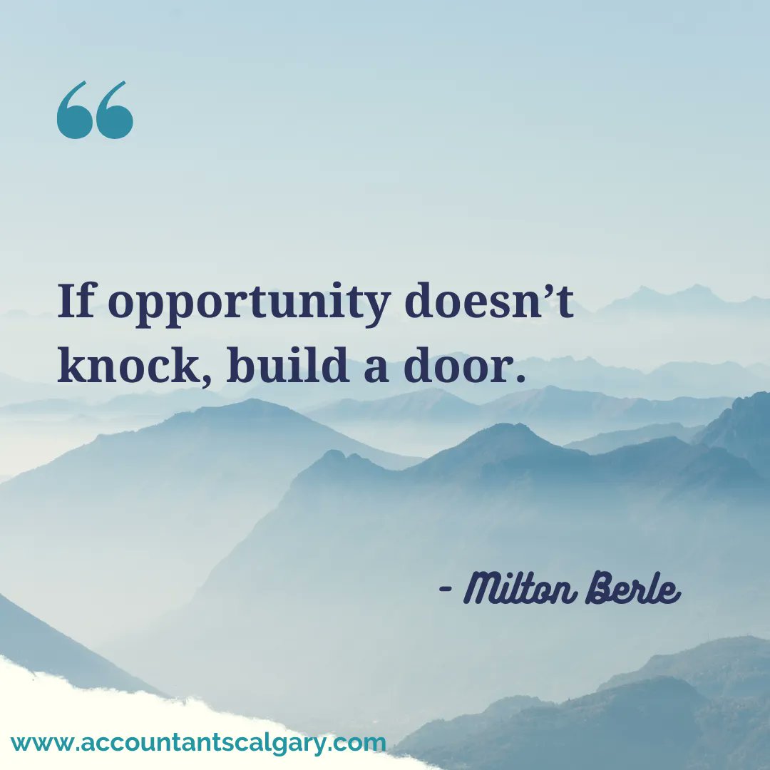 Be proactive and take the unconventional approach to create opportunities for yourself. Let's stop waiting and start building! 💪 

#motivation #createyourownopportunities #proactivity #MondayMotivation #yyc #Accountants