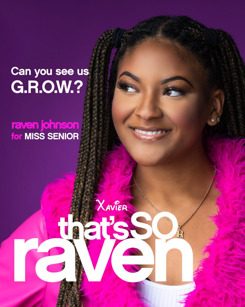 Hello Xavierites! My name is Raven Johnson and I’m vying to be YOUR next Miss Senior. I see the future and it shows that we can G.R.O.W together. Stay tuned for what I have to offer and vote Raven Johnson to be YOUR next Miss Senior 
#SgaSpringElections23  #GROW #Raven4MissSenior