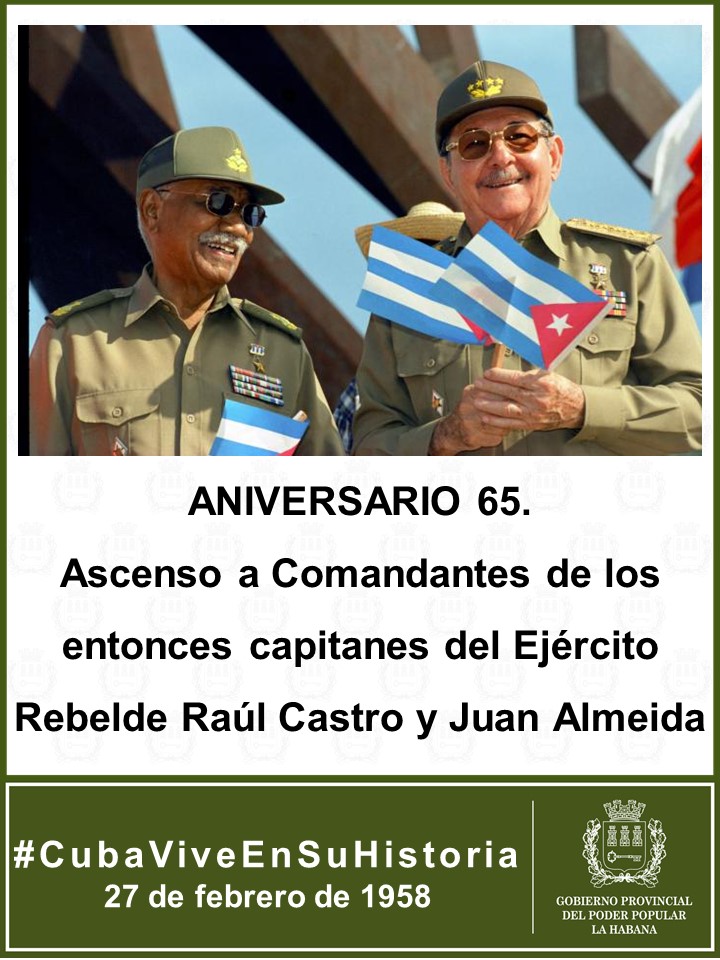 Ejemplos de fidelidad a #Fidel, a #Cuba y a nuestro pueblo. 
¡Vivan el General de Ejercito Raúl Castro Ruz y el Comandante de la Revolución Juan Almeida Bosque!. 🇨🇺