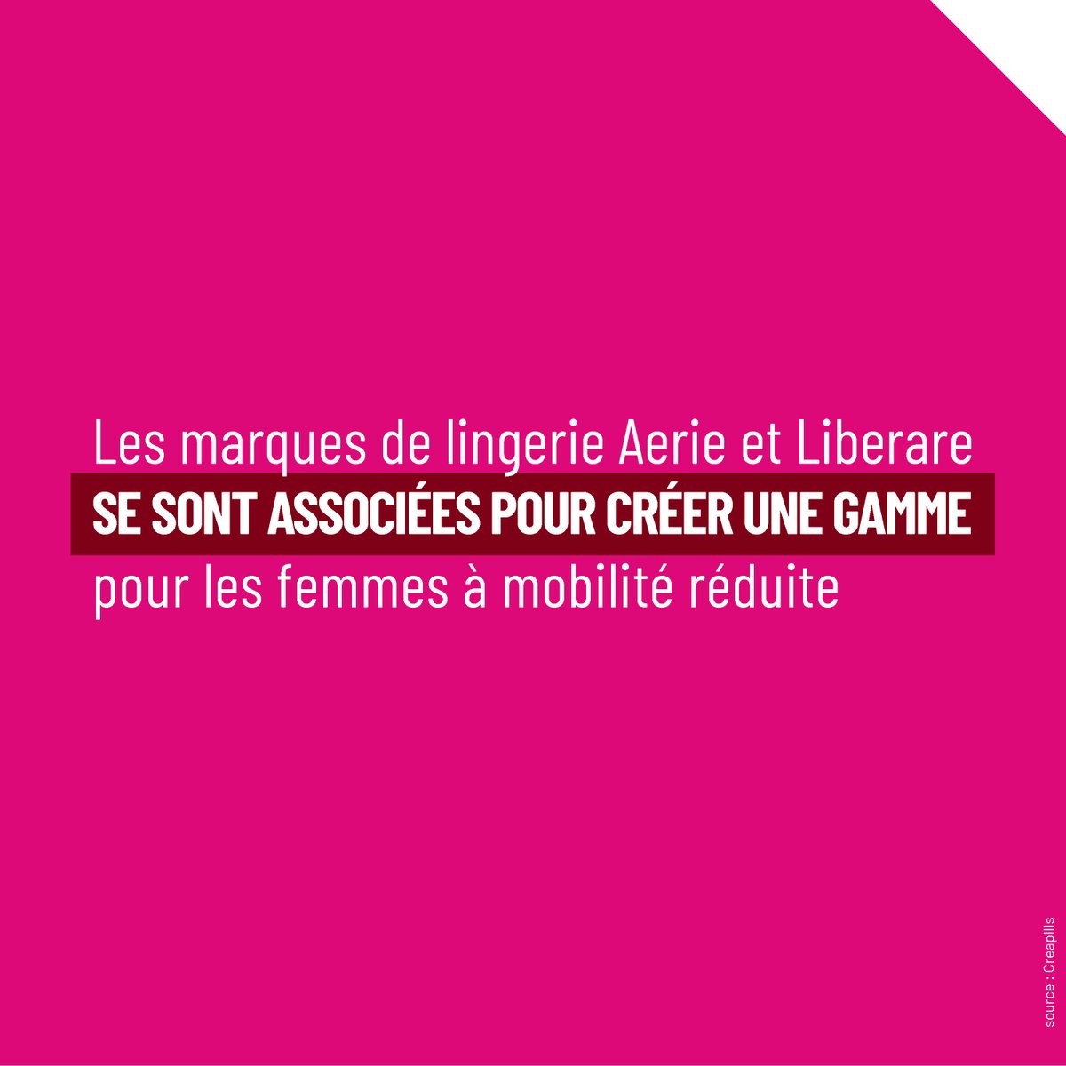 BONNE PRATIQUE I
Rendre accessible la lingerie aux #femmes à #mobilité réduite