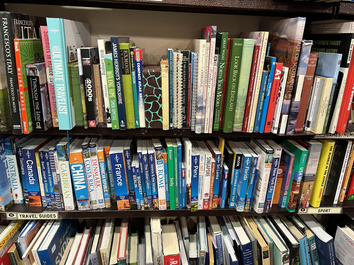 OxfamBooksW4's tweet photo. Our travel section is bursting at the seams! #travelguide #adventures #wheredoyouwanttogo #franceholidays #walkingguide #lonelyplanet #specialhotels https://t.co/pSzYa6CyUk