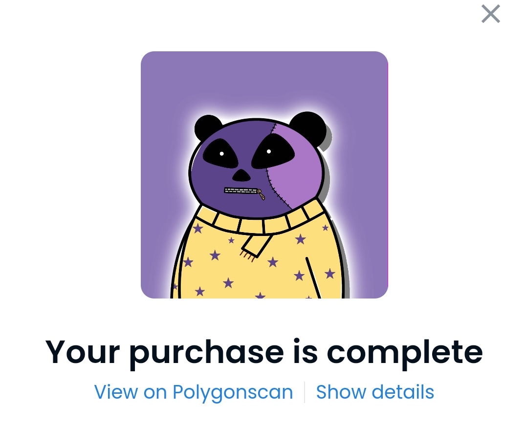 Just bought purple panda from <a href="/Rizky_selah/">Ape Xrp Chain 🐒</a> 🥳🥳🌈❤️

#NFT #NFTCommunity #NFTs