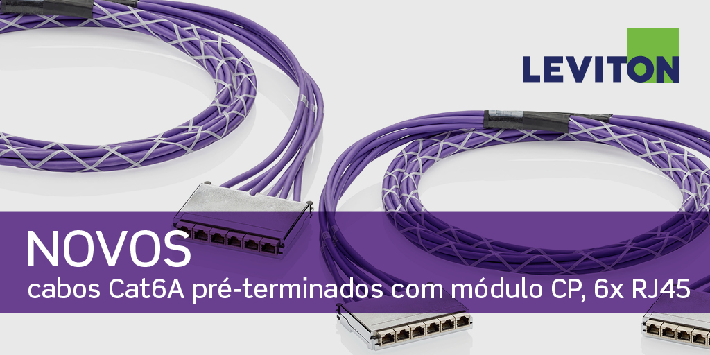 Expandimos a nossa gama de cabos pré-conectorizados Cat 6A com módulos CP. O tamanho compacto e o desenho de baixo perfil do módulo Cat 6A reduz a quantidade de espaço necessário no painel de ligação. Saiba mais em: levitonemea.com/en/products/ma…