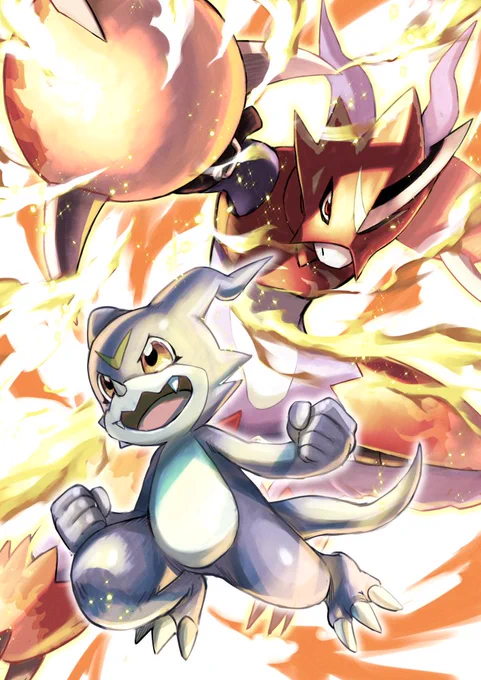 ブイモン&amp;フレイドラモン#Digimon#デジモン 