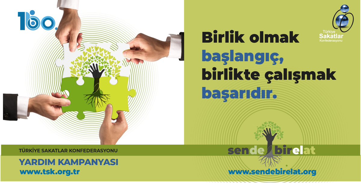 Türkiye Sakatlar Konfederasyonu olarak başlattığımız ‘’Sen de Bir El At’’ Yardım Kampanyasını duyuruyoruz. 

‘’Birlik olmak başlangıç, birlikte çalışmak başarıdır’’ sloganıyla çıktığımız bu yolda önceliğimiz depremden etkilenen engelli bireylerin ihtiyacını karşılamak olacaktır.