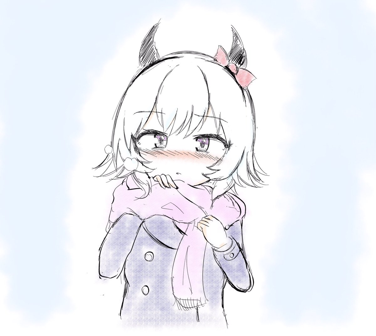 2月はラフのみ...!
#今月描いた絵を晒そう 