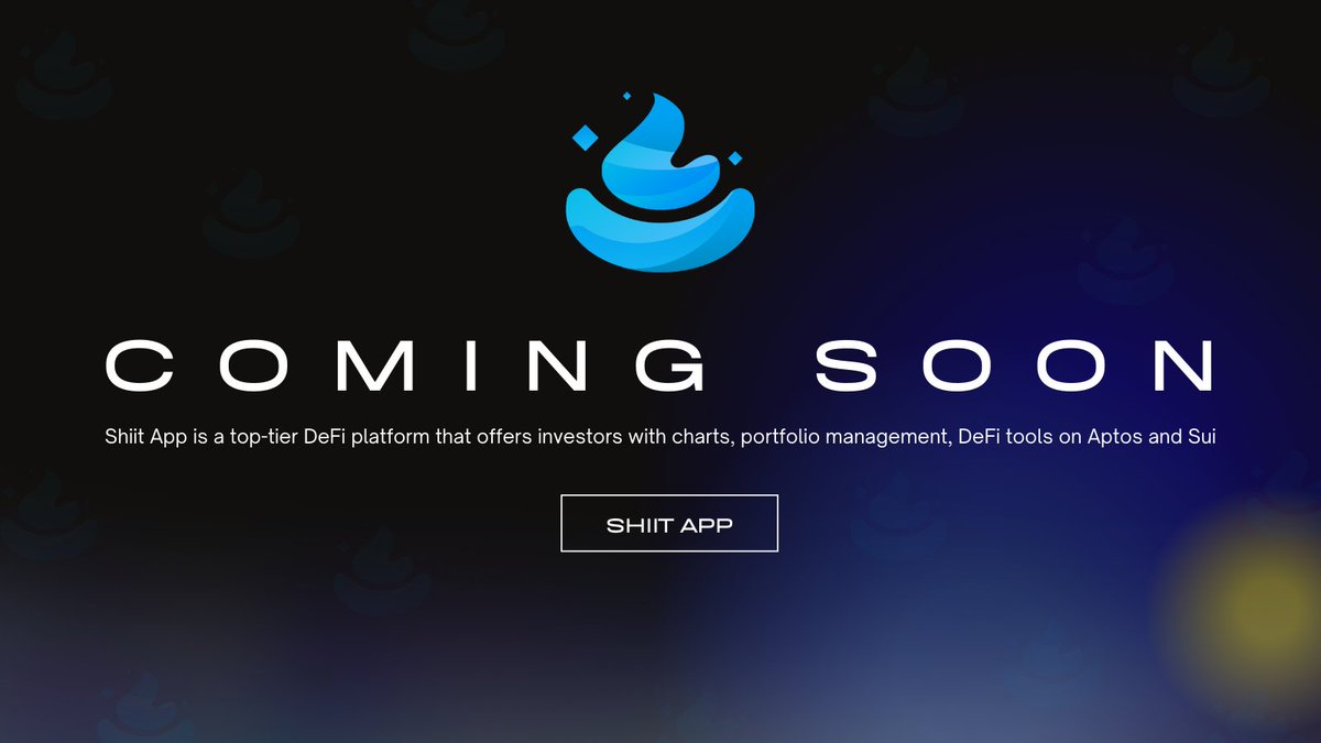 Shiit App | #1 DEX Tool on Aptos & Sui ๐ง (@appshiit) on Twitter photo GM #Dookies friends โจ
#ShiitApp team is now focusing on cool features for our next stages, you can expect so much from us: 
๐Real-time chart 
๐Swapping feature
๐Website official version
๐ฐ#ShiitApp Testnet Wave
#Aptos #SuiEcosystem #ShiitApp GM #Dookies friends โจ
#ShiitApp team is now focusing on cool features for our next stages, you can expect so much from us: 
๐Real-time chart 
๐Swapping feature
๐Website official version
๐ฐ#ShiitApp Testnet Wave
#Aptos #SuiEcosystem #ShiitApp