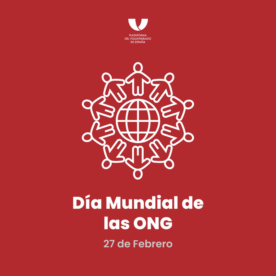 pvoluntariado's tweet photo. Hoy se celebra, con el impulso de la Unión Europea, el #DiaMundialDeLasONG. Seguimos apoyando a todas las personas que, a través del #voluntariado, trabajan por la igualdad, la eliminación de injusticias sociales y la plena inclusión de lxs más vulnerables. #VdeVoluntariado https://t.co/wN0ieVWhI4