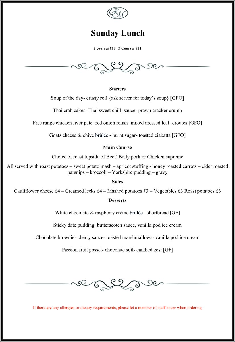 Join the Friends of Rowley Manor Newsletter to receive our latest Menus &amp; Services! 
rowleymanor.com/sign-up-f-o-r/

⭐A brand new A la Carte Menu
⭐Our latest Breakfast Menu
⭐Our special Mother's Day Menu
⭐Our latest Traditional Sunday Lunch Menu

Email: info@rowleymanor.com