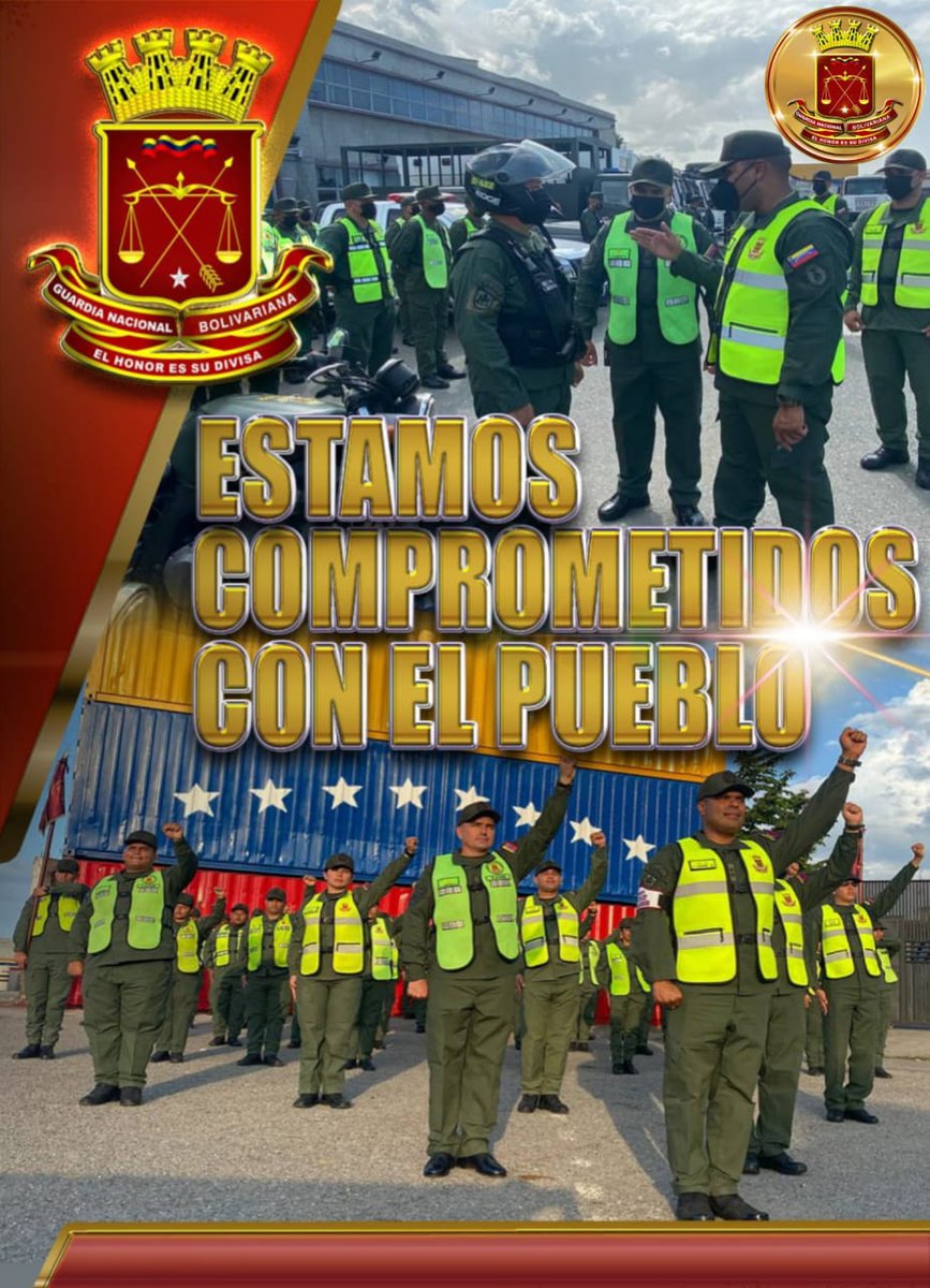 Cmdte2doplton33's tweet photo. #27Feb Somos una Guardia Nacional Bolivariana comprometida con la seguridad del pueblo #FANBInvicta
#SomosCentinelasDeLaPatria #SomosGNB https://t.co/4wxHUrMUw7