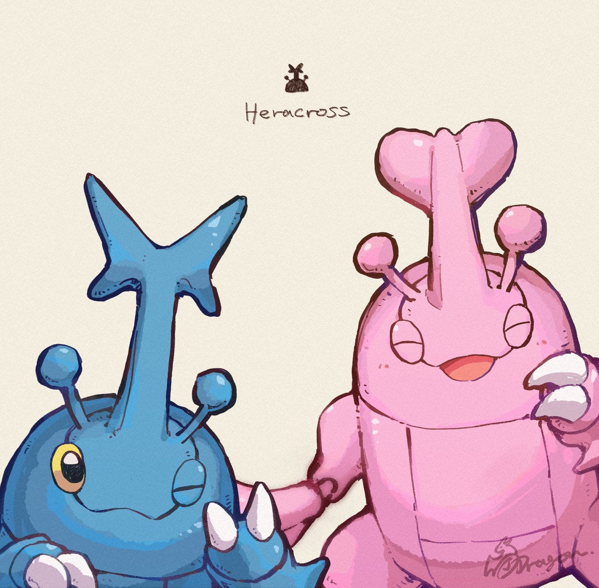 「そしてこちらはヘラクロス特集#PokemonDay 」|J-Dragon(創作･生き物)のイラスト