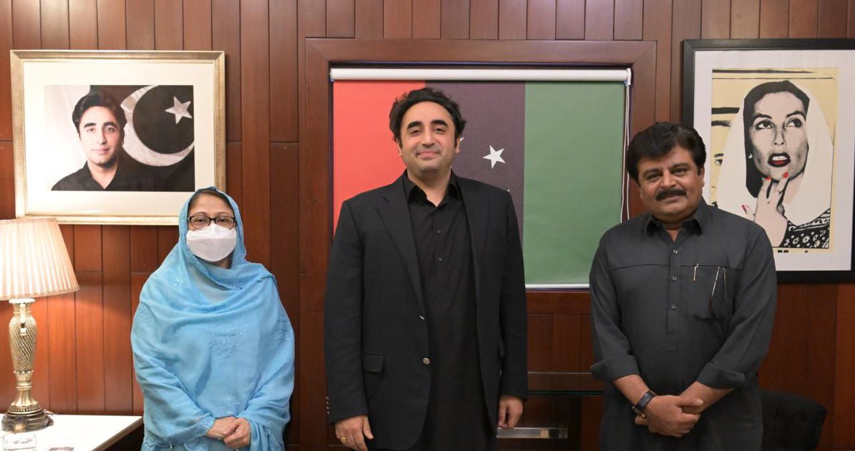 Minister for Education and Culture Sindh Syed <a href="/sardarshah1/">Sardar Shah</a> met PPP Chairman and Foreign Minister Pakistan <a href="/BBhuttoZardari/">Bilawal Bhutto Zardari</a> and Madam Faryal Talpur sahiba today at Bilawal Hosue karachi...