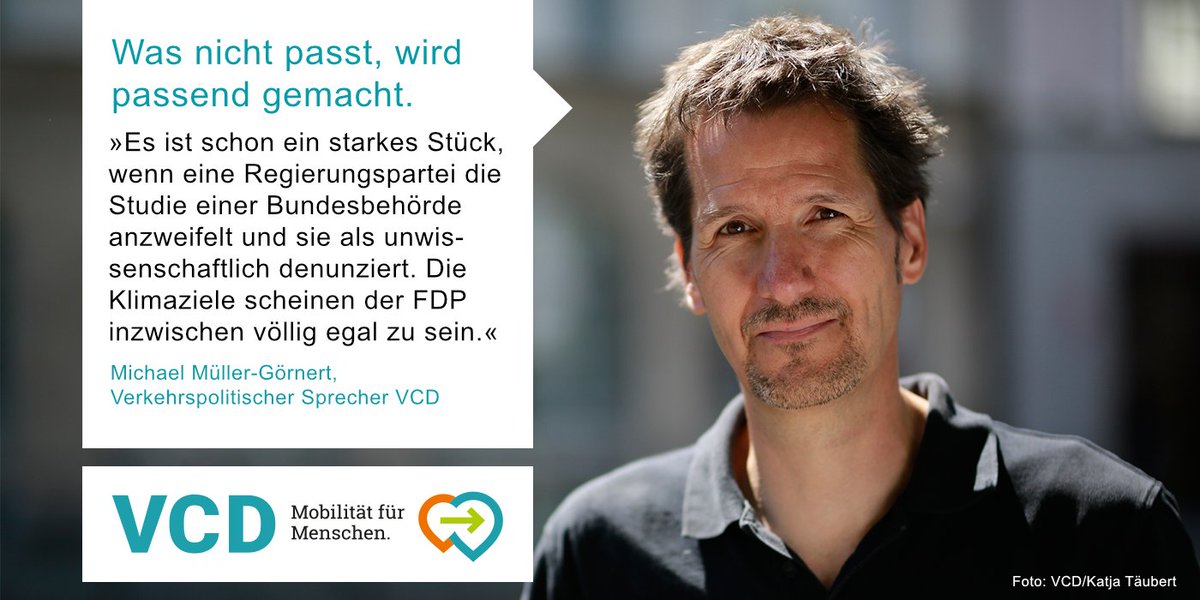 Weil nicht sein kann, was nicht sein darf: Die FDP lässt eigenes Gutachten erstellen, um gegen das #Tempolimit zu agitieren. Wir sagen: Selbst 1 Million eingesparte Tonnen CO2 wären mehr als jede Maßnahme von <a href="/Wissing/">Volker Wissing</a> für den Klimaschutz!

Unser Kommentar: vcd.org/service/presse…