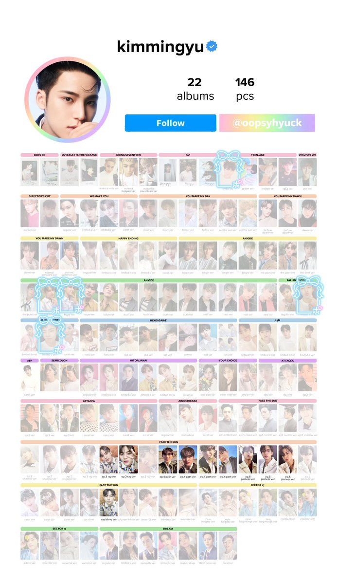 svtwwdn's tweet photo. 求💙(無限回収)> 印なし薄くなっていないもの(未所持)>薄くなっているもの

ラキドロは激求です(><)

ジョンハン、ホシはほぼコンプの為何でも検討致します。 https://t.co/bz2eMbDPqw