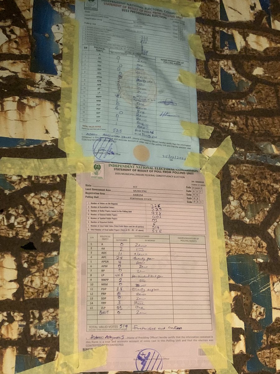 bblessedddd's tweet photo. @Naija_Activist @Isaac_Best_ Lp won polling unit Abuja lugbe  presidential lp:482 https://t.co/RK2FGnOErg