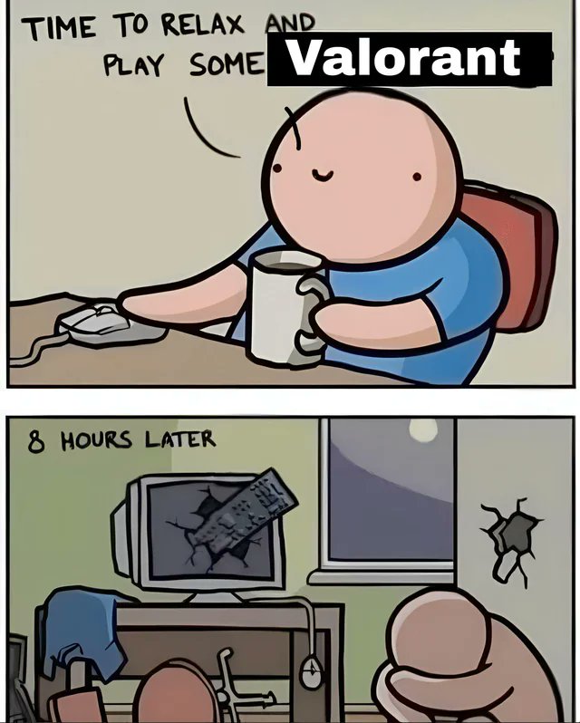 ValorantUpdated's tweet image. Everyday playing Valorant like 😀

u/LegendMorningStar | #VALORANT