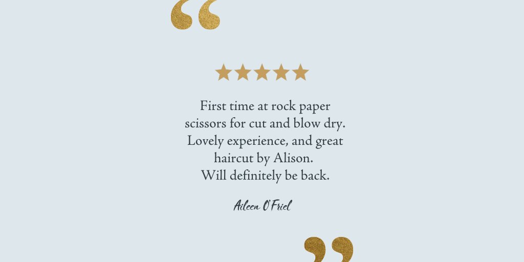 Lovely review from a happy client. Thank you Aileen xx.

#rpshair #glasgowsalon #busby #eastrenfrewshire #newhairday #glasgowsalon #LoveEastRen #ScotlandLovesLocal