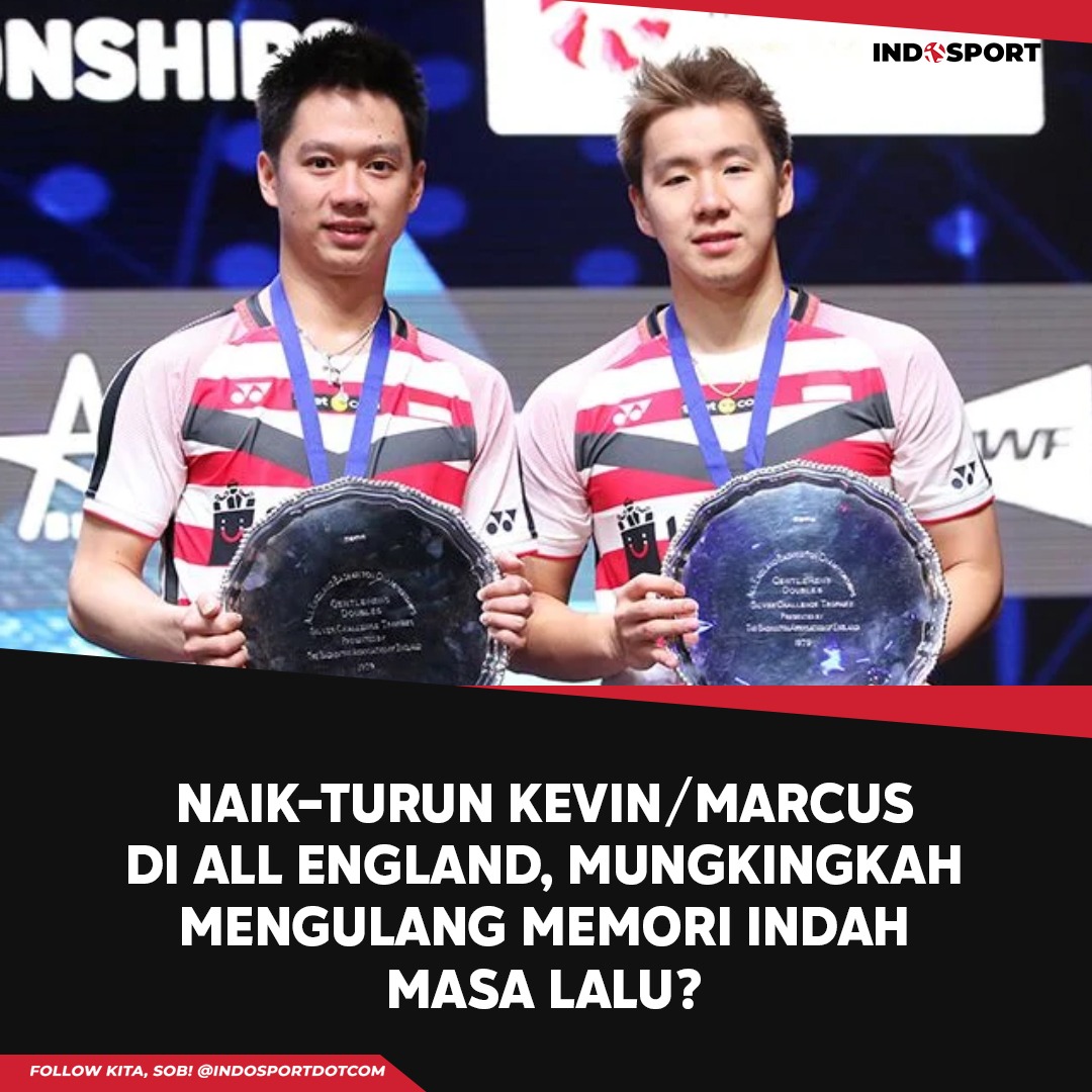 indosportdotcom's tweet photo. Pasangan Marcus Fernaldi Gideon/Kevin Sanjaya Sukamuljo akan berjuang kembali di All England 2023. Target juara sudah pasti bakal dikejar pasangan Minions ini.

#KevinSanjaya #MarcusGideon #KevinMarcus #AllEngland #Bulutangkis #Indosport https://t.co/4vuWfx1xLc