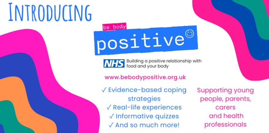 KirstyCBT's tweet photo. Uncover the path to a more positive relationship with food and your body with Be Body Positive! Designed for young people, parents/carers and health professionals, the website will launch March 6th. Find out more here: https://t.co/CpxsOm1Ysm and follow @BBP_NHS #EDAW2023 https://t.co/1ev17O44cd