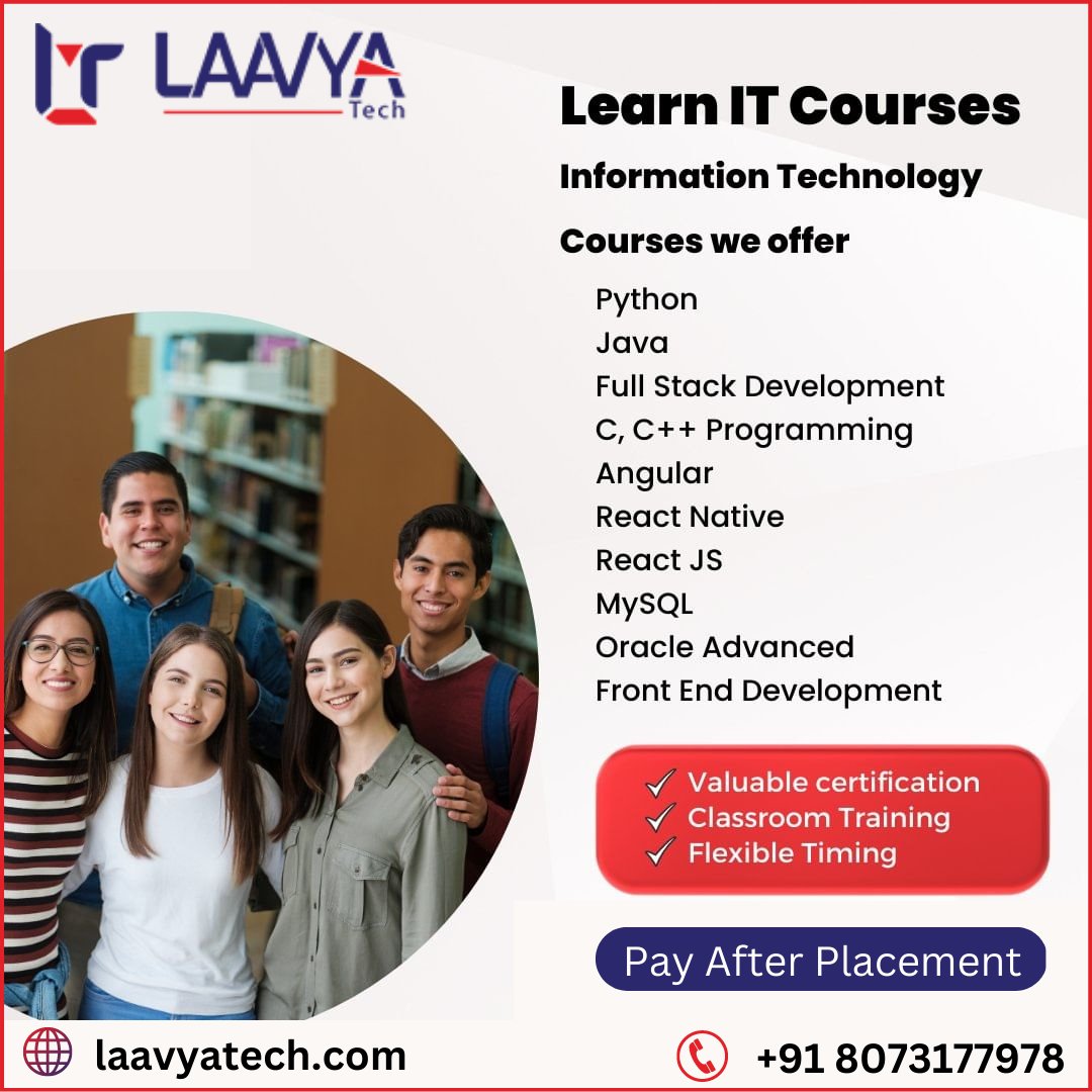 Are you ready to level up your tech skills?

Get ready to take your career to the next level!

Visit Now - laavyatech.com
Call & WhatsApp - +91 8073177978

#AliaBhatt #OverratedFilm #EPFO #ShivamoggaAirport 
#JusticeForPreethi