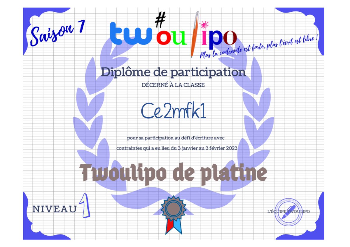 <a href="/CE1_CE2_NDSLG/">Classe de CE2 NDSLG</a>
@lesCEdesPep78
<a href="/CE2a_Guillaumet/">Geraldine Laur</a>
<a href="/CE1RRAOrly/">Galactica</a>
<a href="/CE2ACondorcet/">CE2A École Condorcet Bordeaux</a>
<a href="/IDFCE2D/">IDFCe2D</a>
<a href="/Ce2mfk1/">Ce2mfk</a>