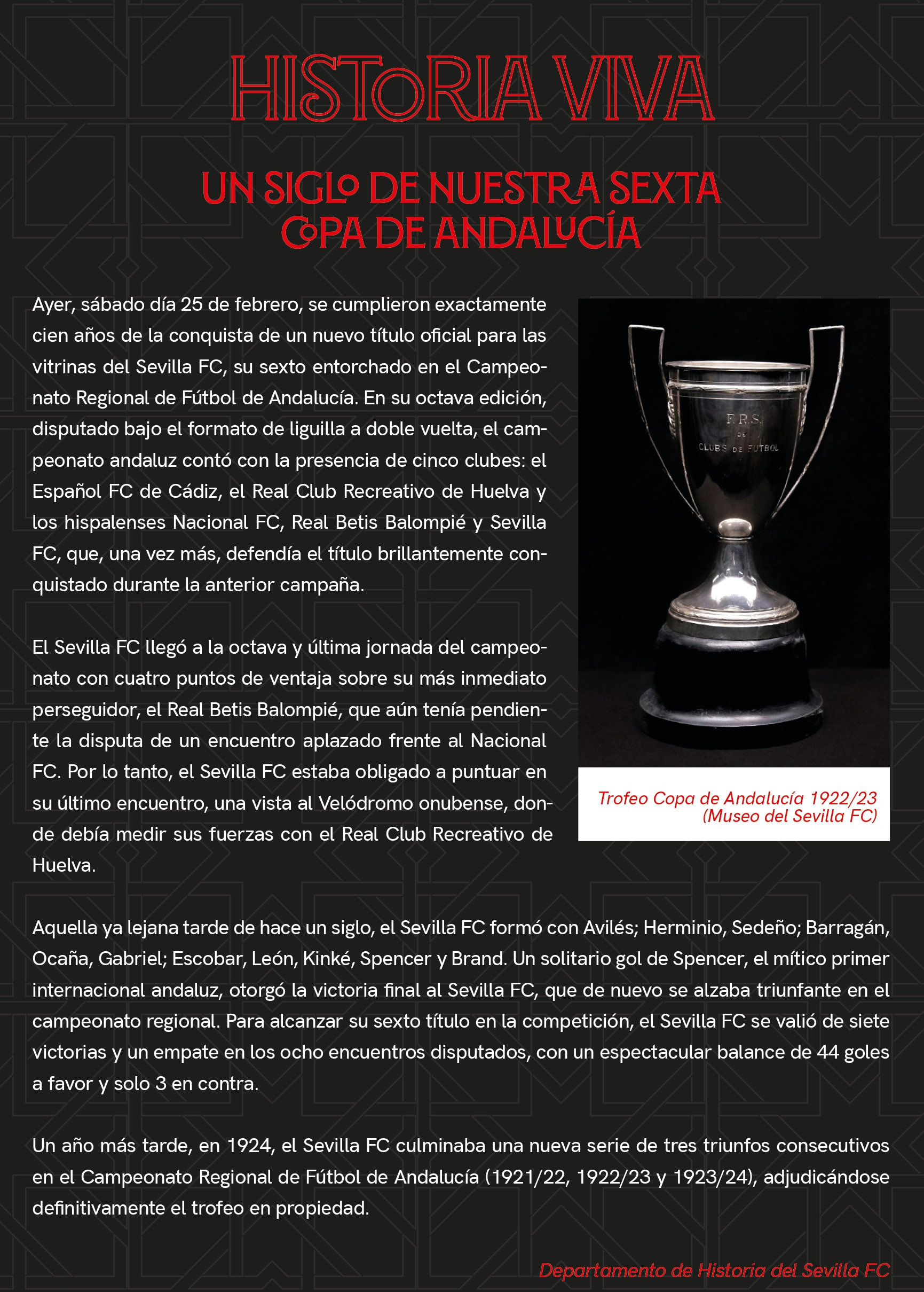 Museo & Historia Sevilla FC (@AHistoriaSFC) / X