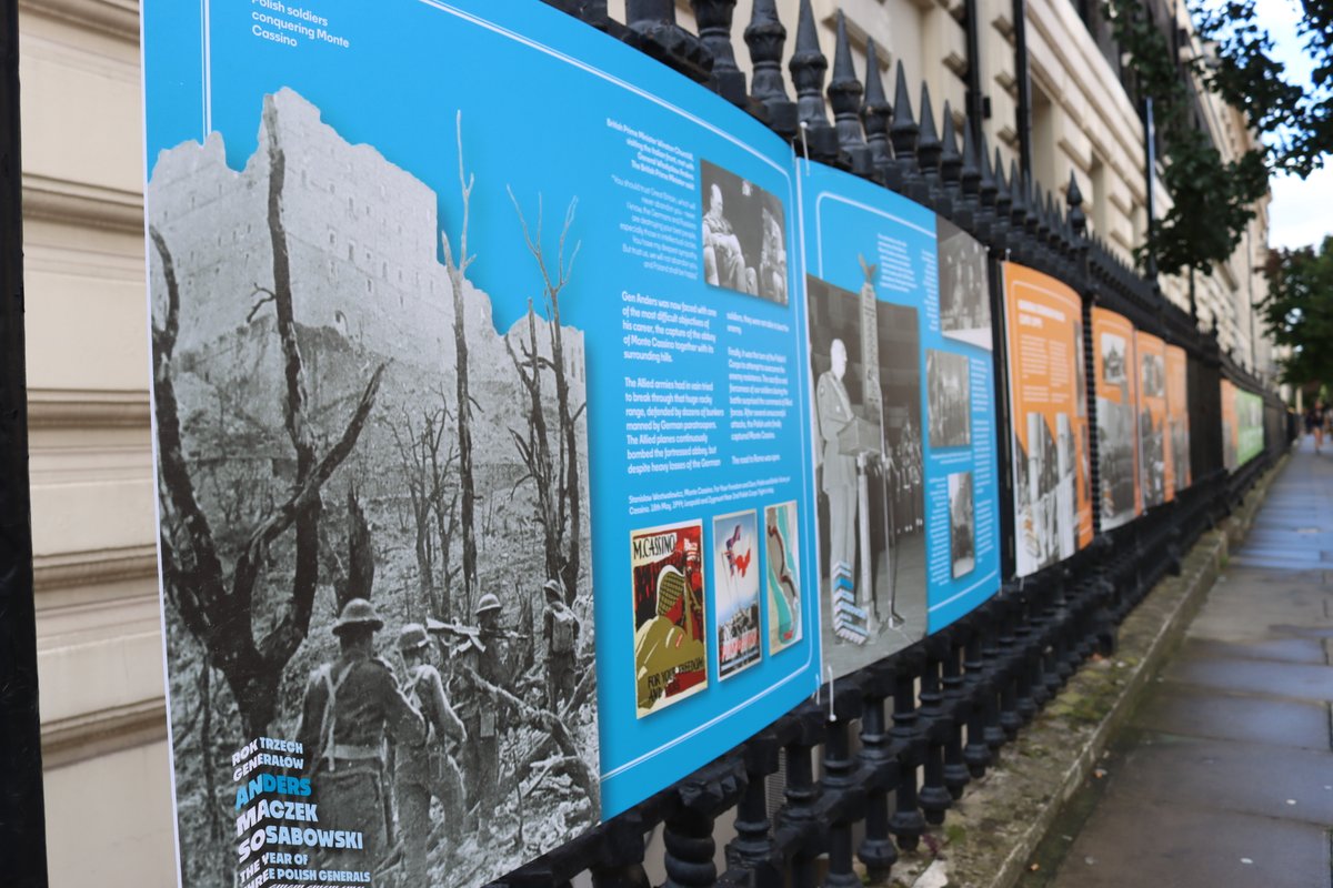 PolishEmbassyUK's tweet photo. Last chance to see the exhibition "The Year of #ThreePolishGenerals: Anders, Maczek, Sosabowski"! It tells the story of some of the most important commanders in Polish history and is available to view at @PolishEmbassyUK until the end of today. Don't miss it! 🇵🇱🪖👇 https://t.co/d5BHFUw3KR