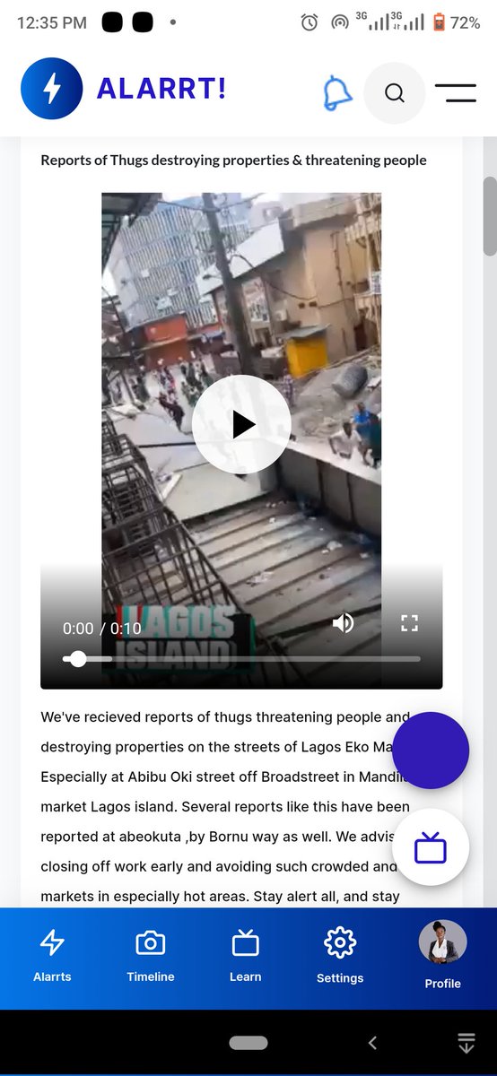 alarrtapp's tweet photo. We've recieved reports of thugs threatening people and destroying properties on the streets of Lagos Eko Market. Especially at Abibu Oki street off Broadstreet in Mandilas market Lagos island. Several reports like this have been reported at abeokuta ,by Bornu way as well. Next... https://t.co/mtBD0PWx01