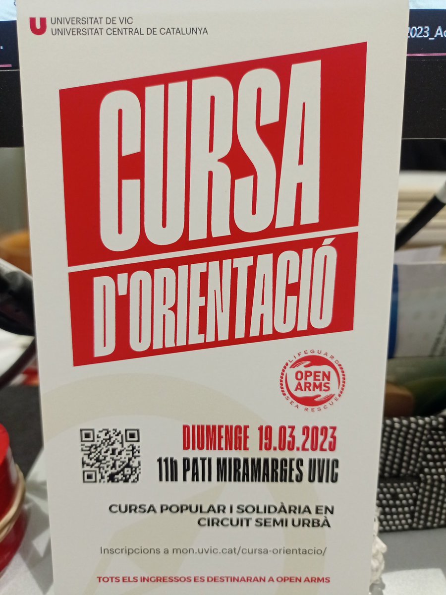 Clipws's tweet photo. Ja t'has apuntat a la #CursadOrientació de la @uvic_ucc
?
Correm per una bona causa👉@openarms_fund
 
📝https://t.co/V4HT7cqZSQ… https://t.co/0X3yHbaUUI